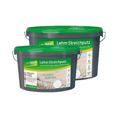 proNatur Lehm-Streichputz Innen Wand & Decke fein atmungsaktiv 7kg (3,99€/1kg) - Bild 1 von 2