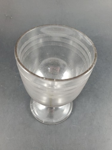 4 Antique EAPG Water Goblets Three Textured Bands Stripes Please Read - Picture 16 of 20