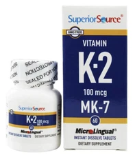 Superior Source Vitamin K2 MK-7 (Menaquinone-7) 100 mcg