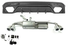 for Alfa Stelvio 2.0T exhaust with two-way valve + spoiler + 4 terminals 90 mm