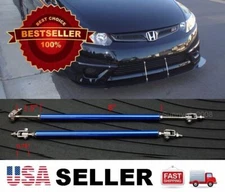 Blue 8-11" extension Rod Support Bumper Lip Diffuser splitter Stabilizer for BMW