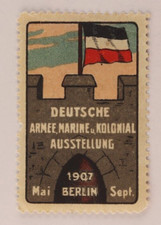 German Army & Marine/Navy Expo in Berlin 1907 Poster Stamp Ad