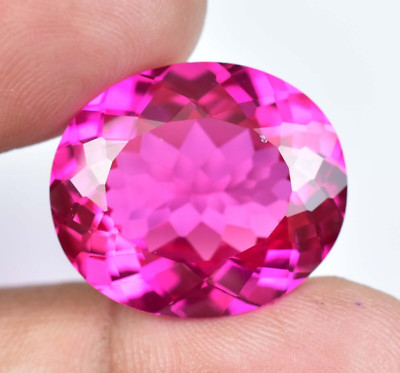 Natural Mogok Pink Ruby 34.80 Ct Oval Certified Flawless Loose Gemstone