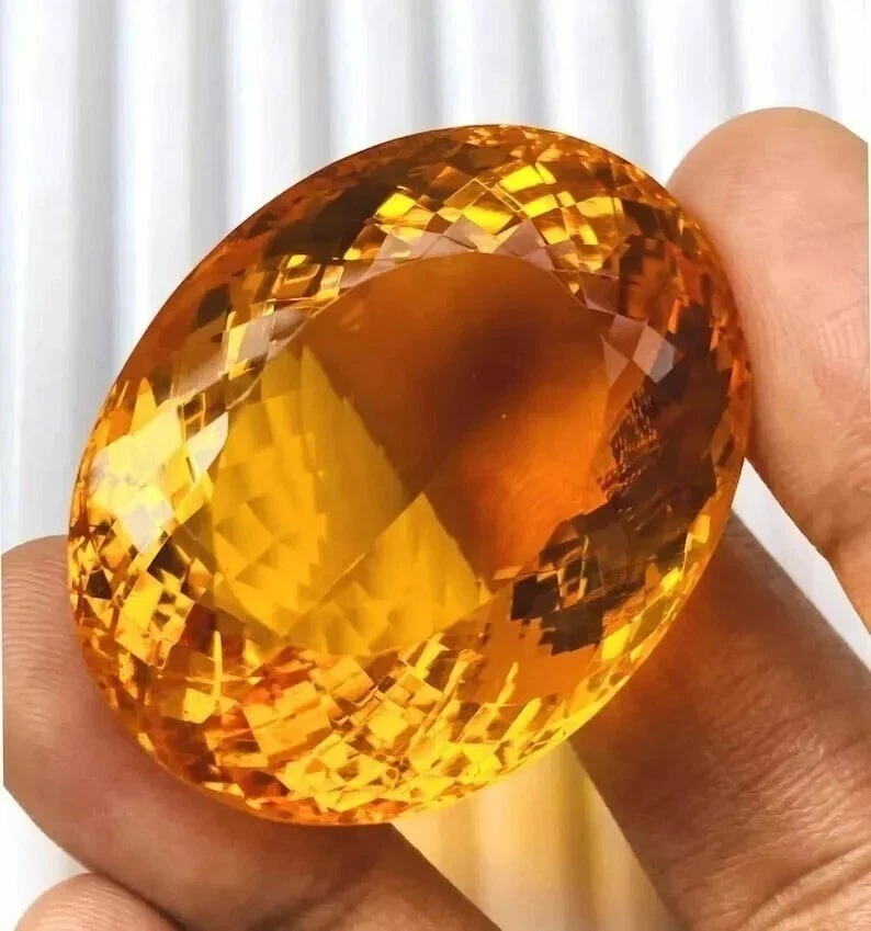 EGL Certified Natural 200+ Ct Oval Cut Yellow Topaz Brazilian Loose Gemstone - Image 2 of 4