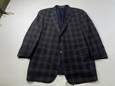 Hickey Freeman Loro Piana Traveler Custom Sport Coat Jacket Blazer Plaid Checks