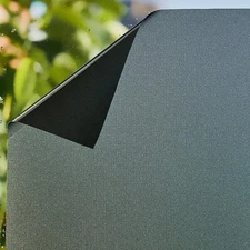 Blackout Privacy Window Film 100% Light Block Frosted Gray Static Cling 35x118"