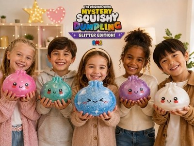 NEU 2026 GROSSER 17cm Mystery Squishy Knödel Original RMS Glitter Edition selten
