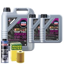 Motoröl 5W30 LIQUI MOLY Top Tec 4500 7L +MANN Ölfilter +Spülung