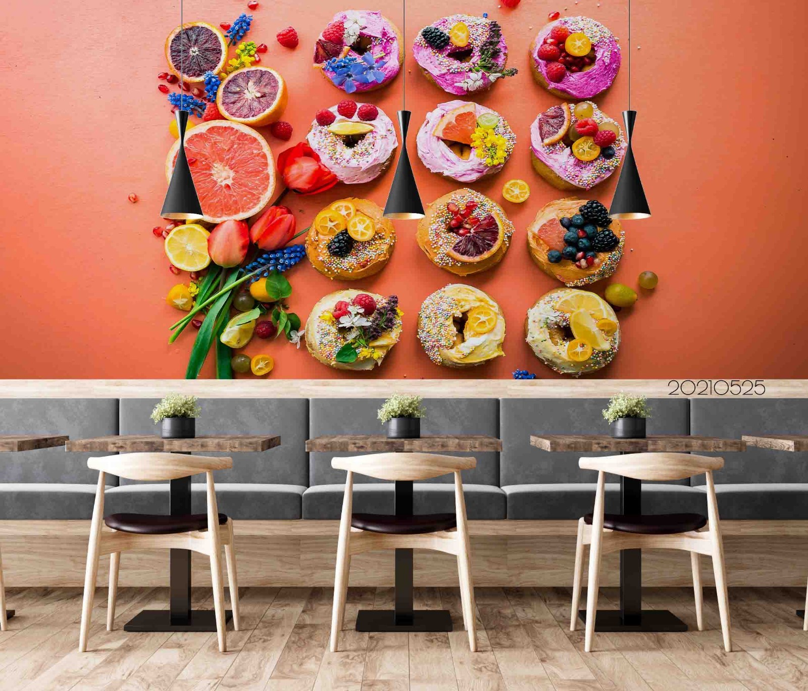 3D Fruit Cake Food Wall Murals Wallpaper Murals Wall Sticker 2