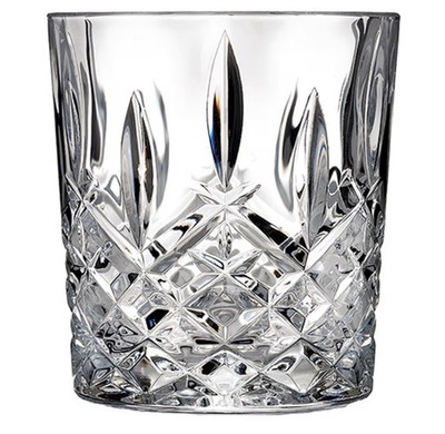 Set Of 4 Double Old-Fashioned Whiskey Crystal Glasses Unknown Brand