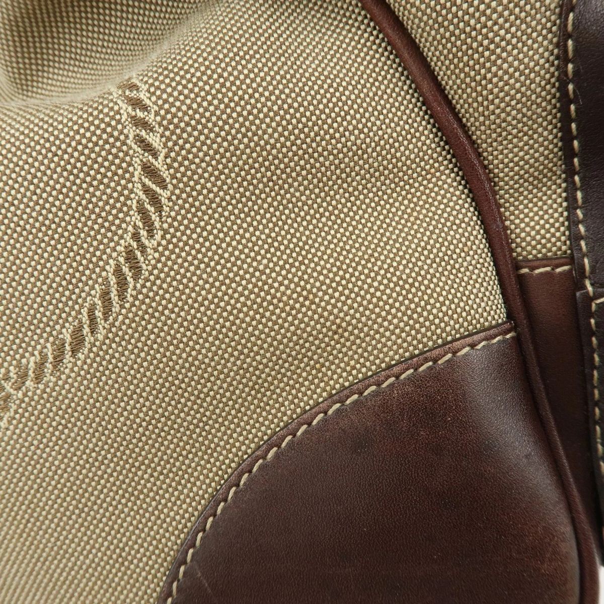 PRADA Logo Jacquard Canvas Leather Shoulder Bag BR3433 Auth Used thumbnail 15