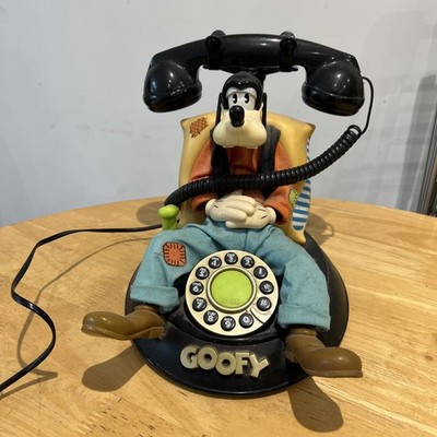 Vintage 1990s Telemania Goofy Animated Talking Telephone Disney Festnetztelefon!!