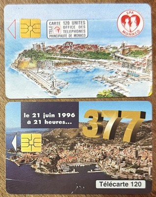 MONACO 2 REMOTE CARD 120U REF PHONECOTE MF23 & 41 PHONE CARD CARD CARD