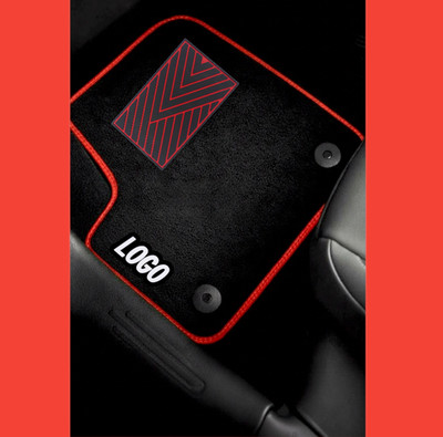 Carpet Floor Mats For Fiat Egea Sedan (2015 and Newer models)-BLACK-RED