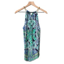 Lilly Pulitzer Silk Cabana Chain Halter Tank ...
