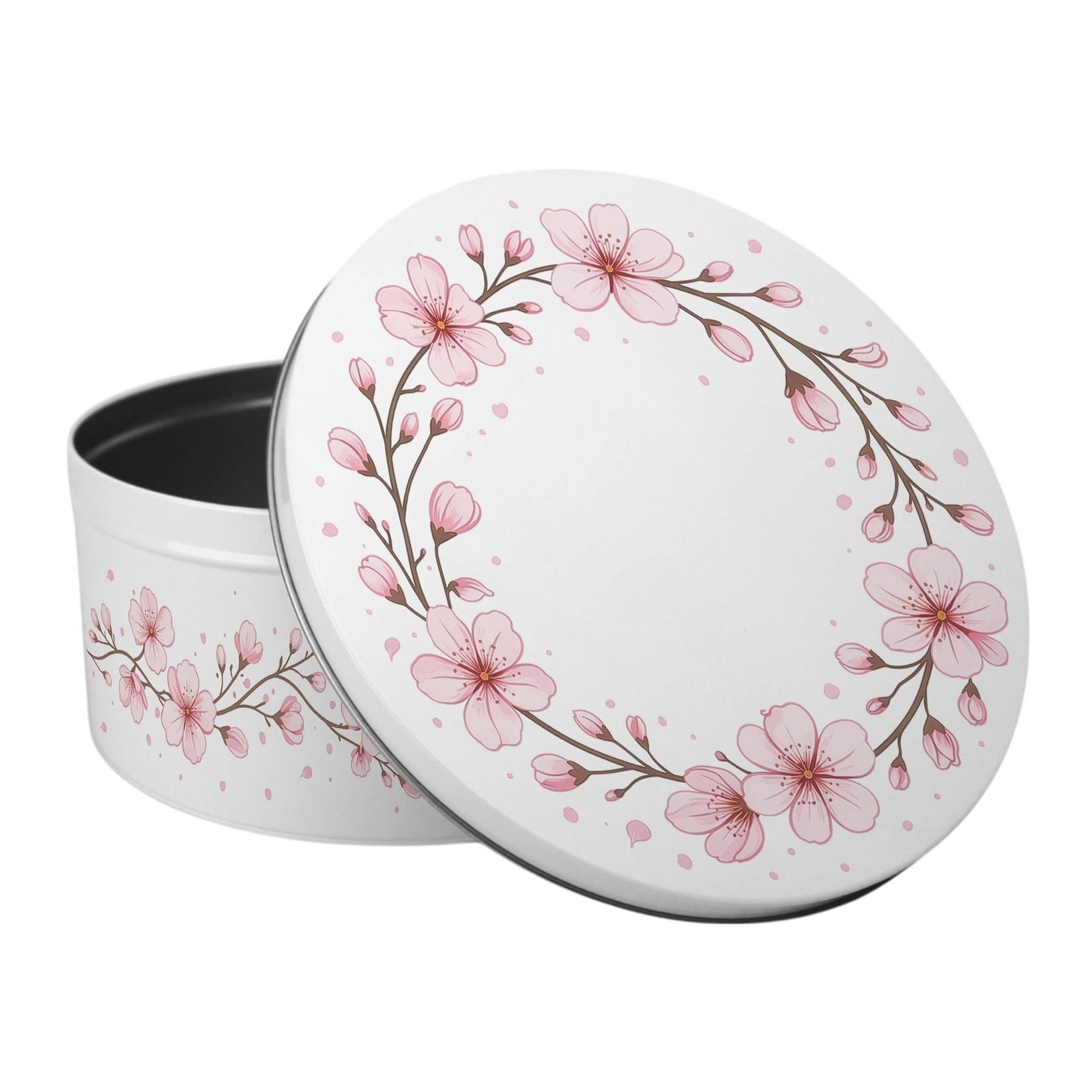 Cherry Blossom Large Round Cake Tin - Floral Bakeware Storage Gifts for Her