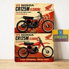 1975-1976 Honda CR125M Elsinore Metal Poster Tin Sign 20x30cm Vintage MX Art