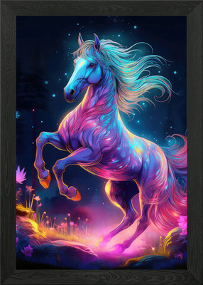 Cosmic Horse Gerahmtes Wandbild Poster Leinwanddruck Bild