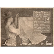 James Pyle's Pearline Delicacy Demands Pearline 1907 Magazine Ad SAH7-H2