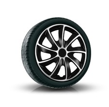 Radkappen Radzierblenden (4Stück) 17 Zoll silber/schwarz QUAD Z458762