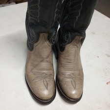Vintage Larry Mahan Women's Two Tone Western Boots 5B