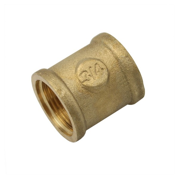 "Rohr Muffe 3/4\" Zoll Messing DN20 Rohrmuffe Gewinde-Fitting Gewindeverbinder"-image