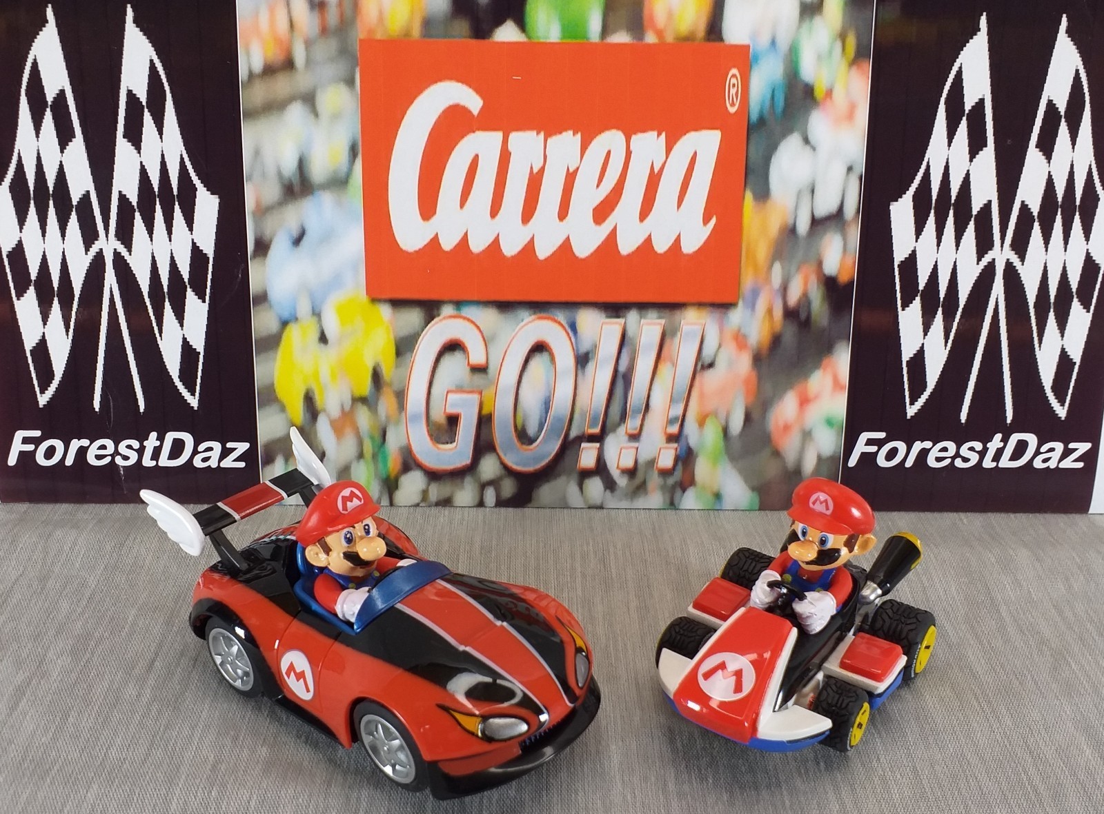 Carrera GO!!! Mario Wild Wing & Mario Kart 8 Slot Car Racing 1:43 Scale PreLoved