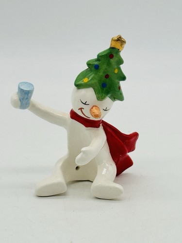 Vintage Holt Howard Tipsy Drunk Ole Snowy Snowmen Candle Hugger Climber MCM 1958