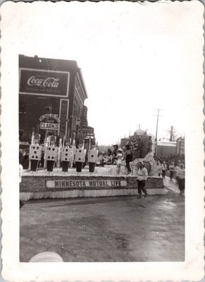 Vtg 1942 Photograph Minnesota Mutual Life Parade Float - Coca-Cola Sign