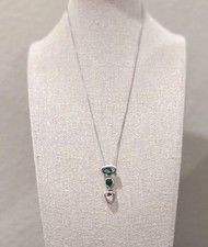 925 Sterling Silber Adventurin & Abalone Hals...