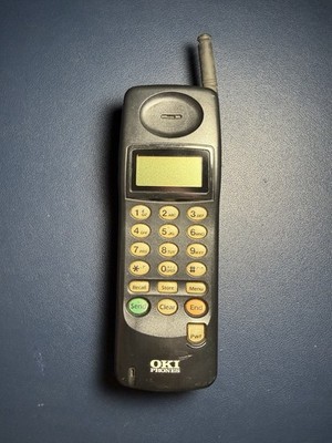 Vintage OKI Phones Cellular Brick Phone Handset w Battery Retro Untested