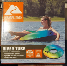 Tube Ozark Trail River résistant à la crevaison neuf avec corde 198 lbs arc-en-ciel
