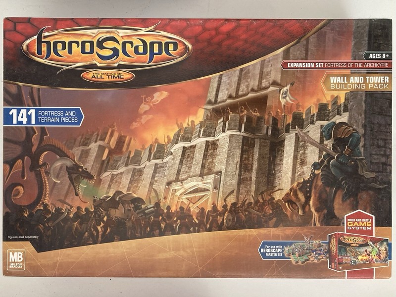 Heroscape, Fortress of the Archkyrie, Wall And Tower Building Pack, Sealed