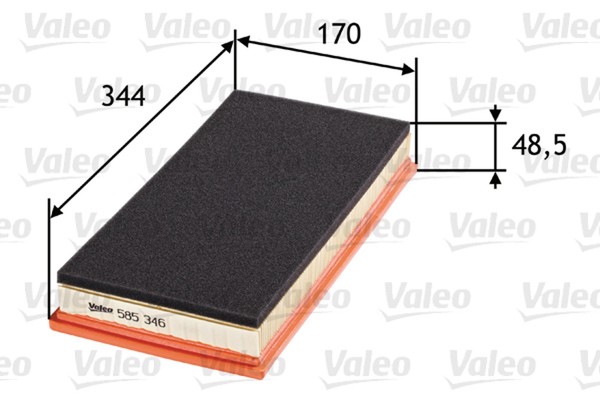 Luftfilter Valeo 585346 Filtereinsatz FüR XJ V40 S40 Cherokee Wrangler YJ Jeep 1-image