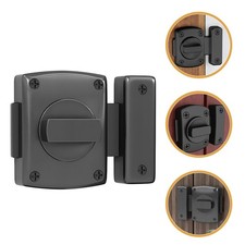 Stylish Black Zinc Alloy Door Latch Slide Bolt Durable Lock for Inside Doors