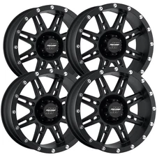 (Set-4) Pro Comp PA31 Stryker 18x9 6x5.5" +0mm Flat Black Wheels Rims 18" Inch