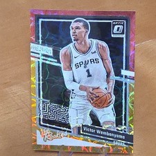 2023-24 Optic Victor Wembanyama #4 The Rookies Intl Red Gold Scope Prizm RC /99