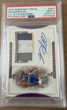 Panini National Treasures De'Aaron Fox Kings 3 COLOR PATCH AUTO /25 POP 1