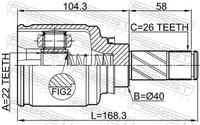 Febest Radbolzen 0184-002 FüR Lexus Toyota