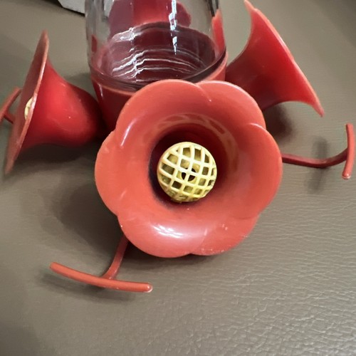 (#917). Vintage Perky Pet Four Fountain Glass Hummingbird Feeder - Picture 3 of 8