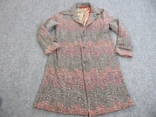 Missoni Coat Womens 50 IT Multicolor Wool Knit Chevron Zigzag Long Made Italy
