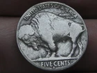 1916 D Buffalo Nickel 5 Cent Piece- Denver, Good/VG Reverse Details