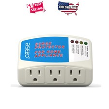 Voltage Protector 3 Outlet Surge Protector Plug for Refrigerator TV PC 120V 15A