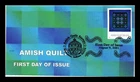 DR JIM STAMPS US AMISH QUILTS AMERICAN TREASURES FDC ROMP 1 OF 10 COVER