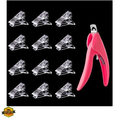 12Pcs Nail Tips Clip for Quick Building Polygel Nail Clips for Polygel Finger...