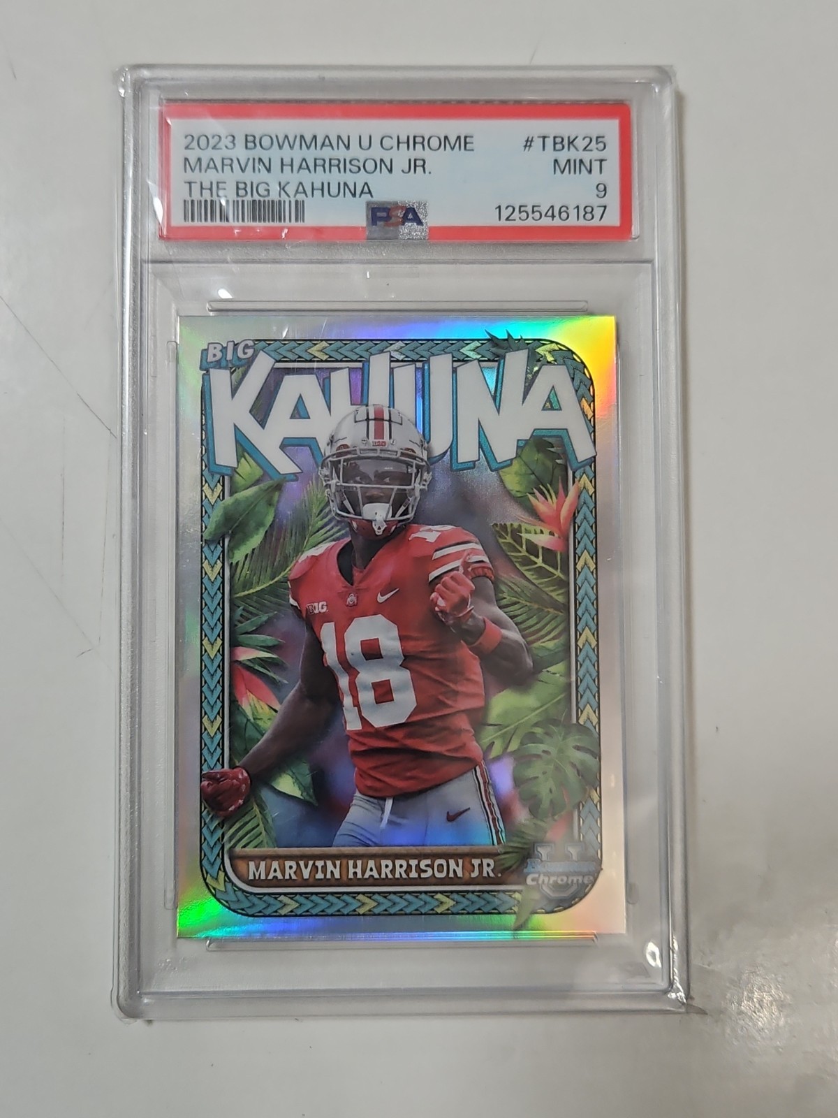 2023 Bowman University Chrome - The Big Kahuna Marvin Harrison Jr. Psa 9  (RC) 