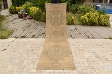 Turkish Rug 2x10 ft Oushak Runner Vintage Wool Hallway Stairs Carpet 90x335cm