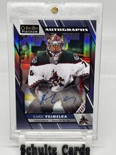 2023-24 OPC PLATINUM KAREL VEJMELKA BLUE INK SP AUTO #BA-KV COYOTES / UTAH!
