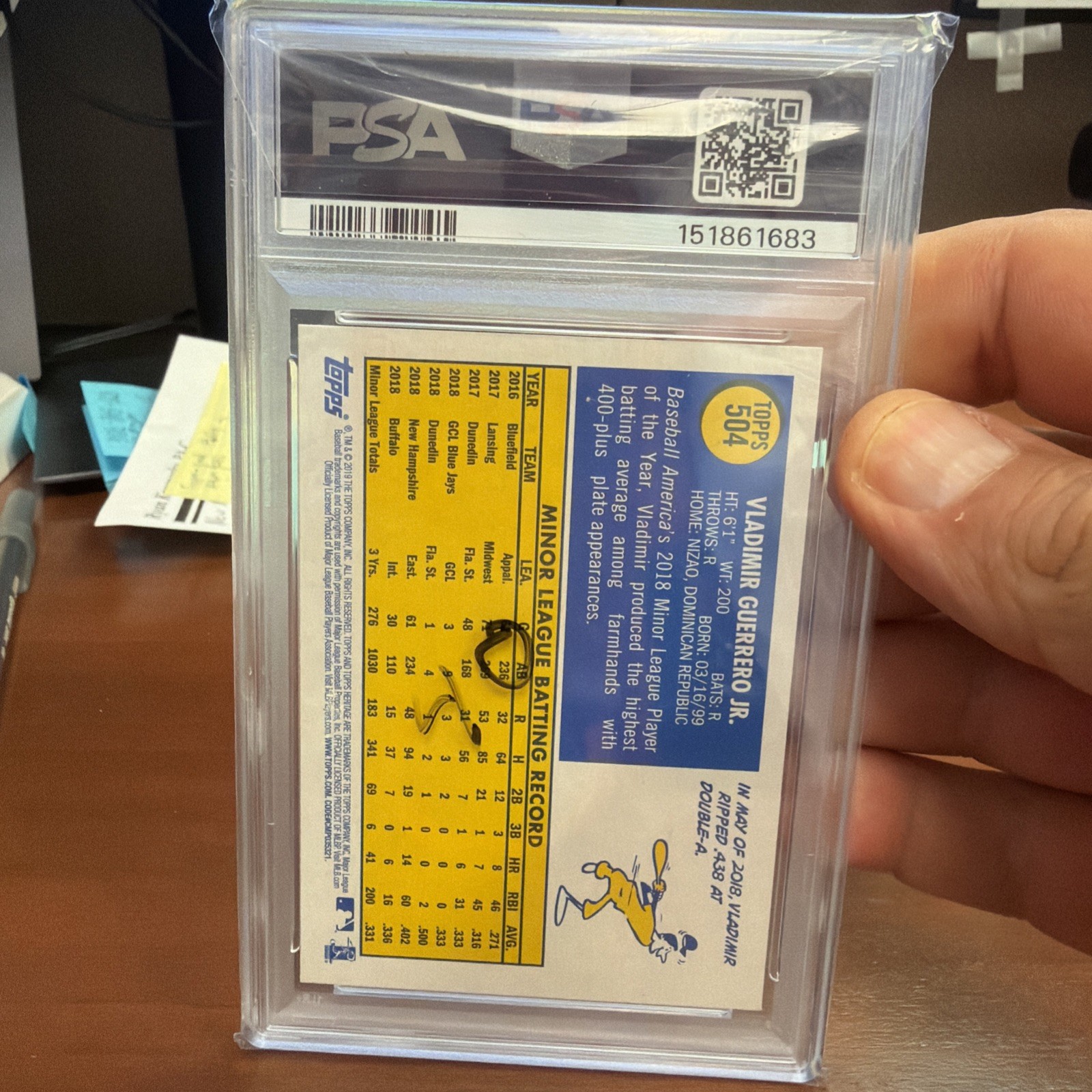 2019 Topps Heritage High Number Vladimir Guerrero Jr. RC Gem Mint PSA 10🔥📈 view 2