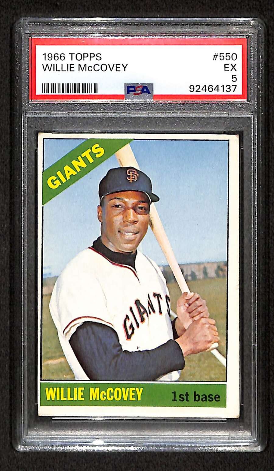 1966 Topps #550 Willie McCovey HOF SP PSA 5 EX C104025